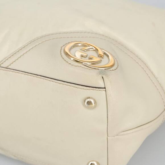 GUCCI Tote Bag Leather Beige Gold - Picture 8 of 16